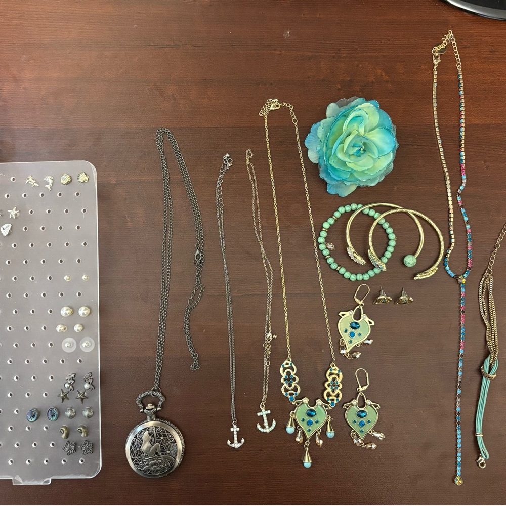 Disney Ariel and Jasmine jewelry lot